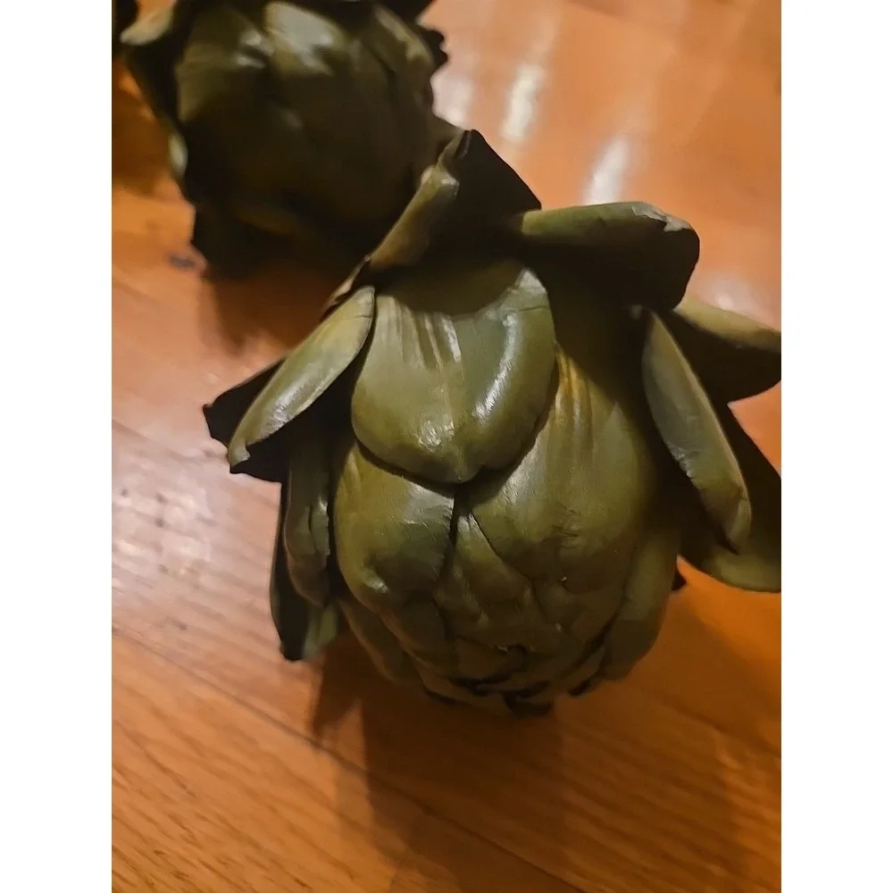 5 Artificial Artichokes Vegetable Faux Green‎ Succulents Display Prop Home Decor